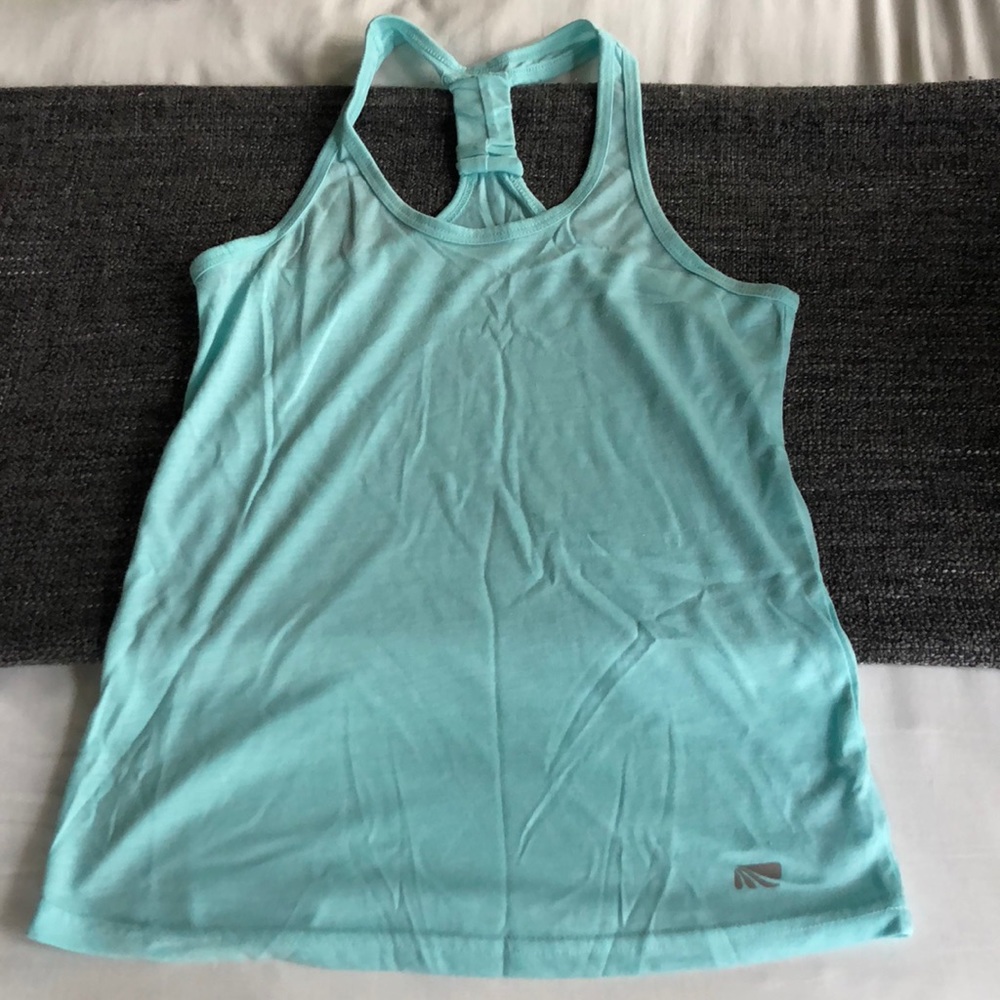 Light blue razor back tank top- Like new!